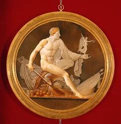 Plaque circulaire commémorant la bataille d
